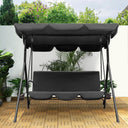 Metal Swing Chair - Black