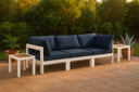 Nizuc - Outdoor Patio 3 Seat Modular Sofa With White Frame - Meridian Furniture - Stationary Sectionals- Elite Enclave Home