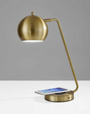 Metal Desk Table Lamp With Gold Shade - Gold
