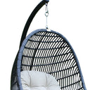 Aluminum Outdoor Swing Chair With Beige Cushion - Beige