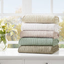 Tuscany - Oversized Quilted Throw - Khaki - Madison Park - Throws - Elite Enclave Home
