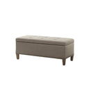 Shandra II - Tufted Top Storage Bench - Light Gray - Madison Park - Storage Benches - Elite Enclave Home