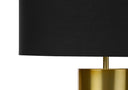 Concrete Cylinder Table Lamp With Black Drum Shade - Black And Gold - HomeRoots - Table Lamps - Elite Enclave Home