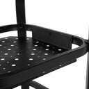 Square Glass Outdoor Bistro Table - Black
