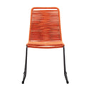 Metal Outdoor Dining Chair (Set of 2) - Tangerine