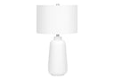 Ceramic Cylinder Table Lamp With Drum Shade - Cream - HomeRoots - Table Lamps - Elite Enclave Home