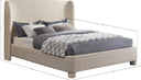 Penny - Polyester Fabric Bed - Meridian Furniture - Upholstered Beds - Elite Enclave Home