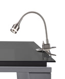 Metal Adjustable Clip On LED Table Lamp - Black