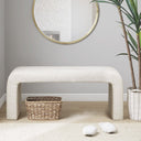Steve - 42" Boucle Waterfall Bench - Cream - INK+IVY - Upholstered Benches - Elite Enclave Home