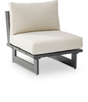 Maldives Water-Resistant Outdoor Patio Armless Chair with Gray Frame