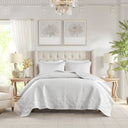 Versailles - 3 Piece Queen Gray Quilt Set - Gray