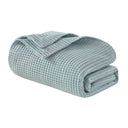 Waffle Weave - King Cotton Blanket - Aqua