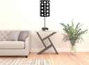 Metal Novelty Drum Shade - Black And White