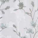 Magnolia - Floral Printed Burnout Shower Curtain - Aqua - Madison Park - Shower Curtains - Elite Enclave Home