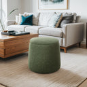 Tara - Round Storage Ottoman - Green - Chapel Hill - Storage Ottomans - Elite Enclave Home