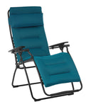 Steel Outdoor Zero Gravity Chair With Blue Cushion - Blue