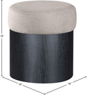 Nimes - Ottoman / Stool With Black Base - Meridian Furniture - Stool Ottomans - Elite Enclave Home