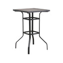 Square Metal Outdoor Bistro Table - Brown And Black