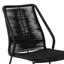 22" Metal Outdoor Dining Chair (Set of 2) - Black