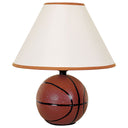 Ceramic Bedside Table Lamp With White Shade - Orange