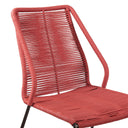 22" Metal Outdoor Dining Chair (Set of 2) - Red