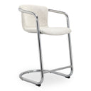Freeman - Chrome Frame Counter Stool (Set of 2) - Blended Cream - Moe's Home Collection - Stool Sets - Elite Enclave Home