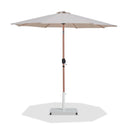 Fiji - Aluminum Patio Umbrella With Square White And Teak Base