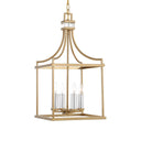 Montreal - 4 Light Brass Lantern Pendant - Gold