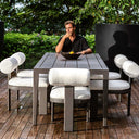 Bolster Back - Outdoor Dining Chair - White - Uttermost - Dining Chairs- Elite Enclave Home