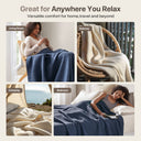 Waffle Weave - Cotton Blanket - Indigo