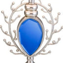 Dazzling Faux Turquoise Pendent Table Lamp - Silver
