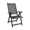 Distressed Outdoor Reclining Chair - Dark Gray