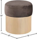 Nimes - Ottoman / Stool With Natural Base - Meridian Furniture - Stool Ottomans - Elite Enclave Home