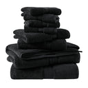 800GSM - 8 Piece Antimicrobial Towel Set - Black - Madison Park Signature - Towel Sets - Elite Enclave Home
