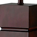 27" Bedside Table Lamp With White Shade - Brown