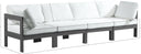 Nizuc - Outdoor Patio 4 Seat Modular Sofa With Gray Frame - Meridian Furniture - Stationary Sectionals- Elite Enclave Home
