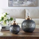 Cessair - Art Glass Bottles (Set of 2) - Dark Gray