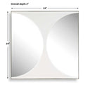 New Moon - Mirrored Wall Decor - White