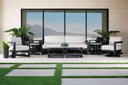Malibu - Sofa - Black / White