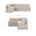 Fable - 3 Piece Slipcover Dining Banquette L - Shape - Beige - Moe's Home Collection - Stationary Sectionals - Elite Enclave Home