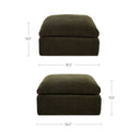 Cates - Ottoman - Dark Green - Moe's Home Collection - Upholstered Ottomans - Elite Enclave Home