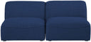 Miramar - 2 Seat Armless Modular Sofa - Meridian Furniture - Stationary Sectionals - Elite Enclave Home