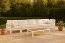 Nizuc - Outdoor Patio 5 Seat Modular Sofa With White Frame - Meridian Furniture - Stationary Sectionals- Elite Enclave Home