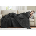 Windom - Full/Queen Lightweight Down Alternative Blanket With Satin Trim - Black