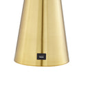Iron USB Table Lamp With Brass Dome Shade - Brass