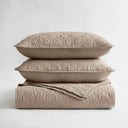 Quebec - Twin Reversible Coverlet Set - Khaki
