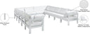 Nizuc - Outdoor Patio 12 Piece Modular Sectional With White Frame - Meridian Furniture - Stationary Sectionals- Elite Enclave Home