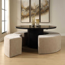 Khai - Rounded Plush Dining Bench - Brown - Uttermost - Upholstered Benches - Elite Enclave Home