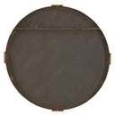 Russo - Travertine Round Mirror - Bronze / Brown / Gold - Uttermost - Accent Mirrors - Elite Enclave Home