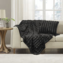 Duke - Long Throw - Black - Madison Park - Throws - Elite Enclave Home
